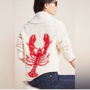 Anthropologie Lobster cardigan medium